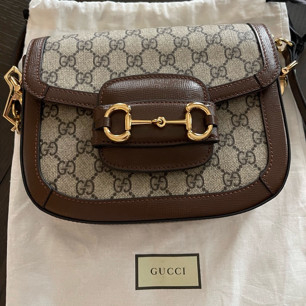 GUCCI
GG Supreme Mini Horsebit 1955 Crossbody Bag